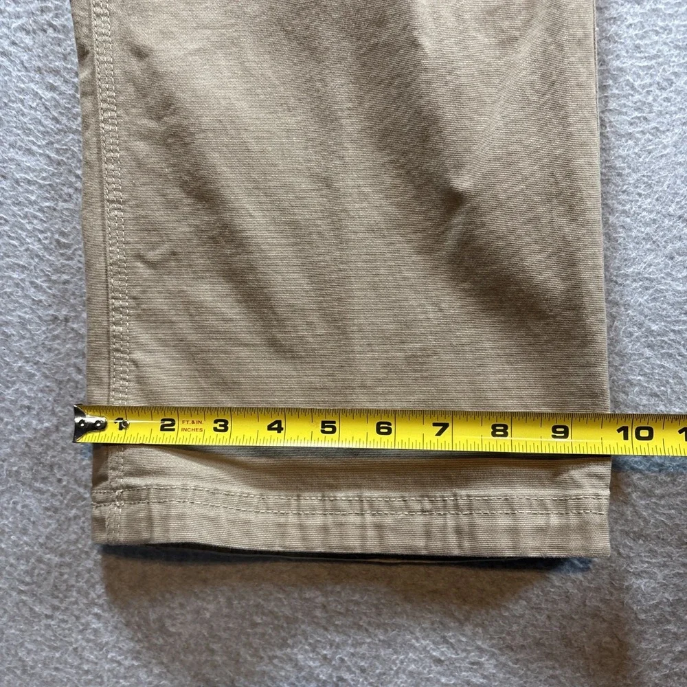 Duluth Trading Flex Fire Hose Men's 42x30 Beige Canvas Pants Work Casual